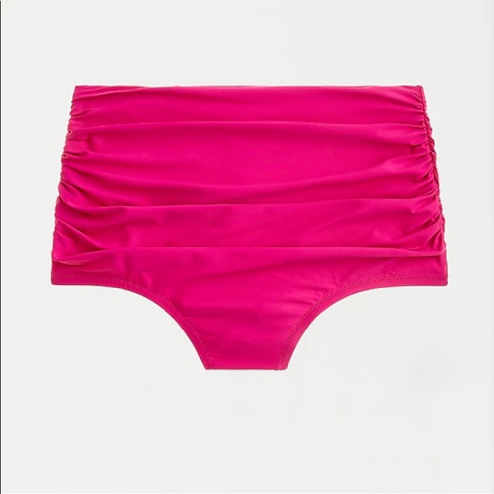 Brand new J.Crew high-waisted ruched bikini bottom